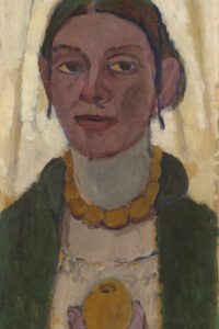 Paula Modersohn-Becker, Selbstbildnis mit Zitrone, 1906/07, Paula-Modersohn- Becker-Stiftung, Leihgabe aus Privatbesitz © Paula-Modersohn- Becker-Stiftung, Bremen