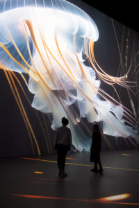 "Wunderwelt Ozean – ein immersiver Tauchgang" im Port des Lumières / Copyright: Culturespaces/Fabijan Vuksic